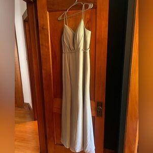 Azazie Adella Bridesmaid Dress, Dolphin Gray, Size A8, Gently Used